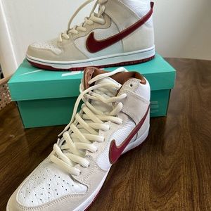 New Nike SB Dunk High Sail CV9499-100 size 13